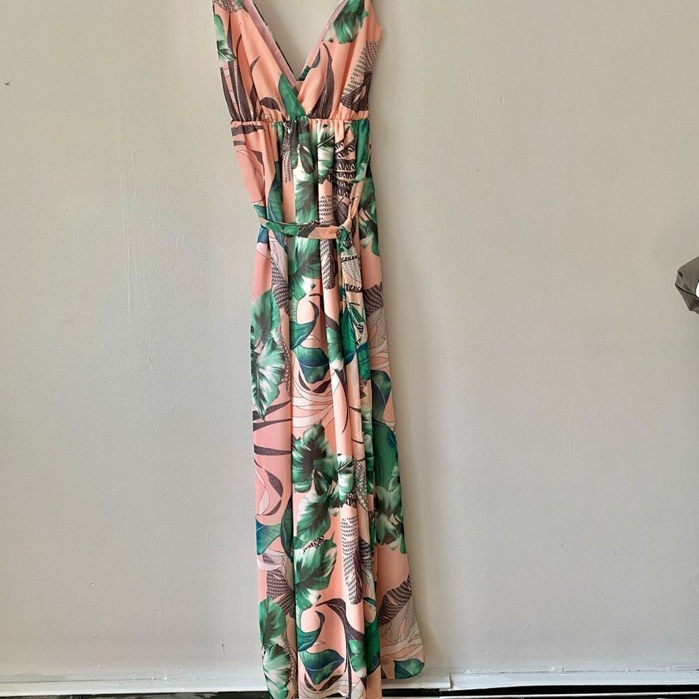 Monaco Palm Maxi Dress